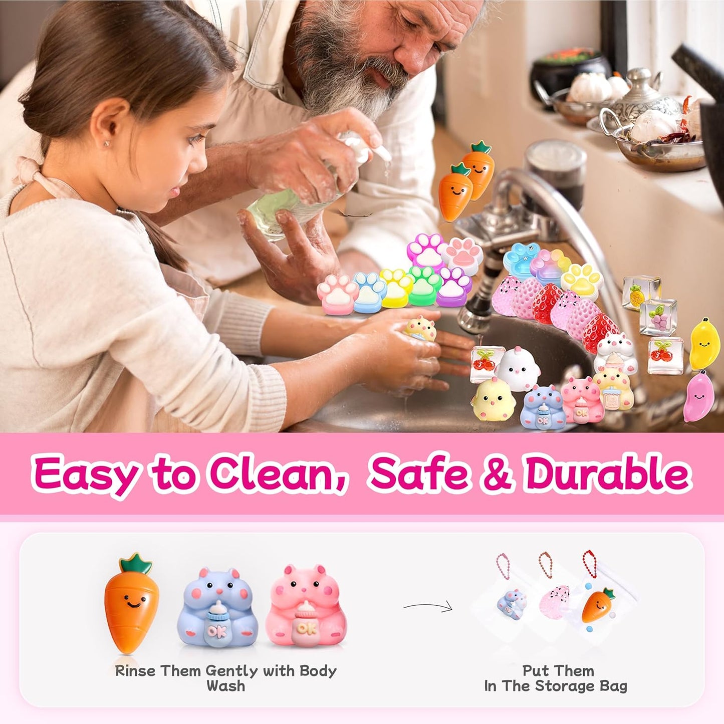 30-Pack Taba Squishy Toys Set - Mini Squishies for Kids, Ideal for Party Favors, Goodie Bag Stuffers, and Classroom Prizes