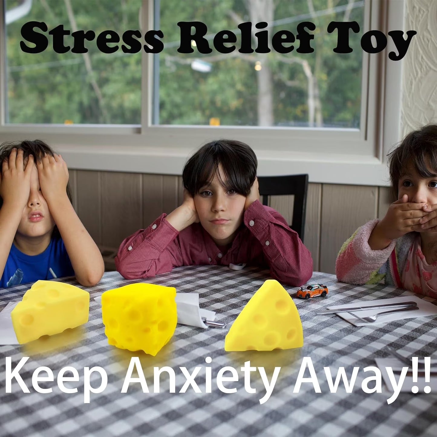 Cheese Squishy, Cheese Squishies Stress, 1.6-Inch