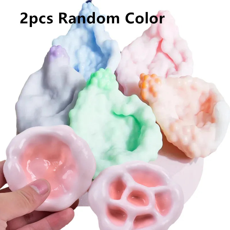 Shapeable Vacuum Sand Ball - Grape Stress Relief Squeezing Toy for Desktop Use, Ideal Birthday Gift