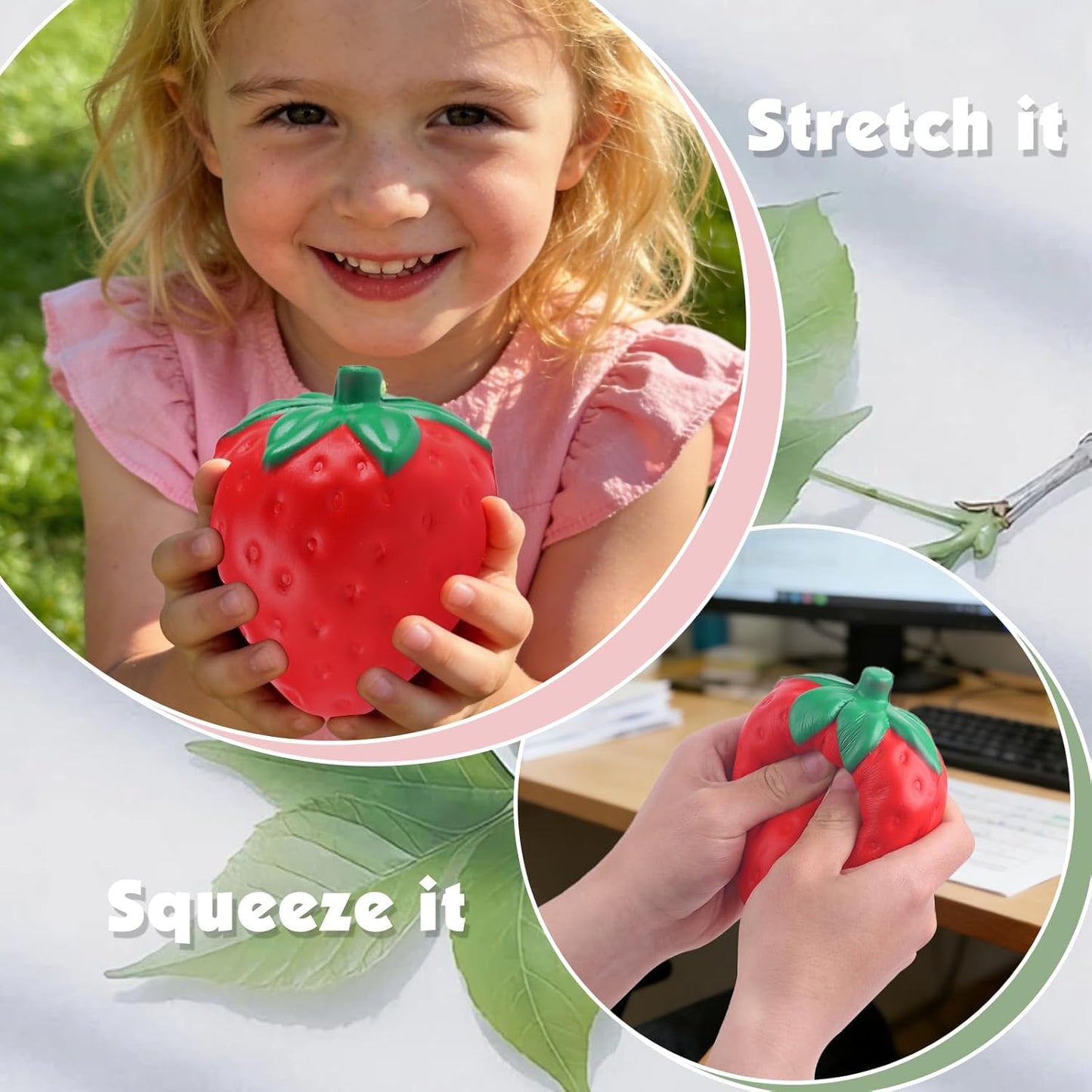 Squishies Jumbo Slow Rising Kawaii Scent Squishies Strawberry Squeeze Toys for Girls Boys