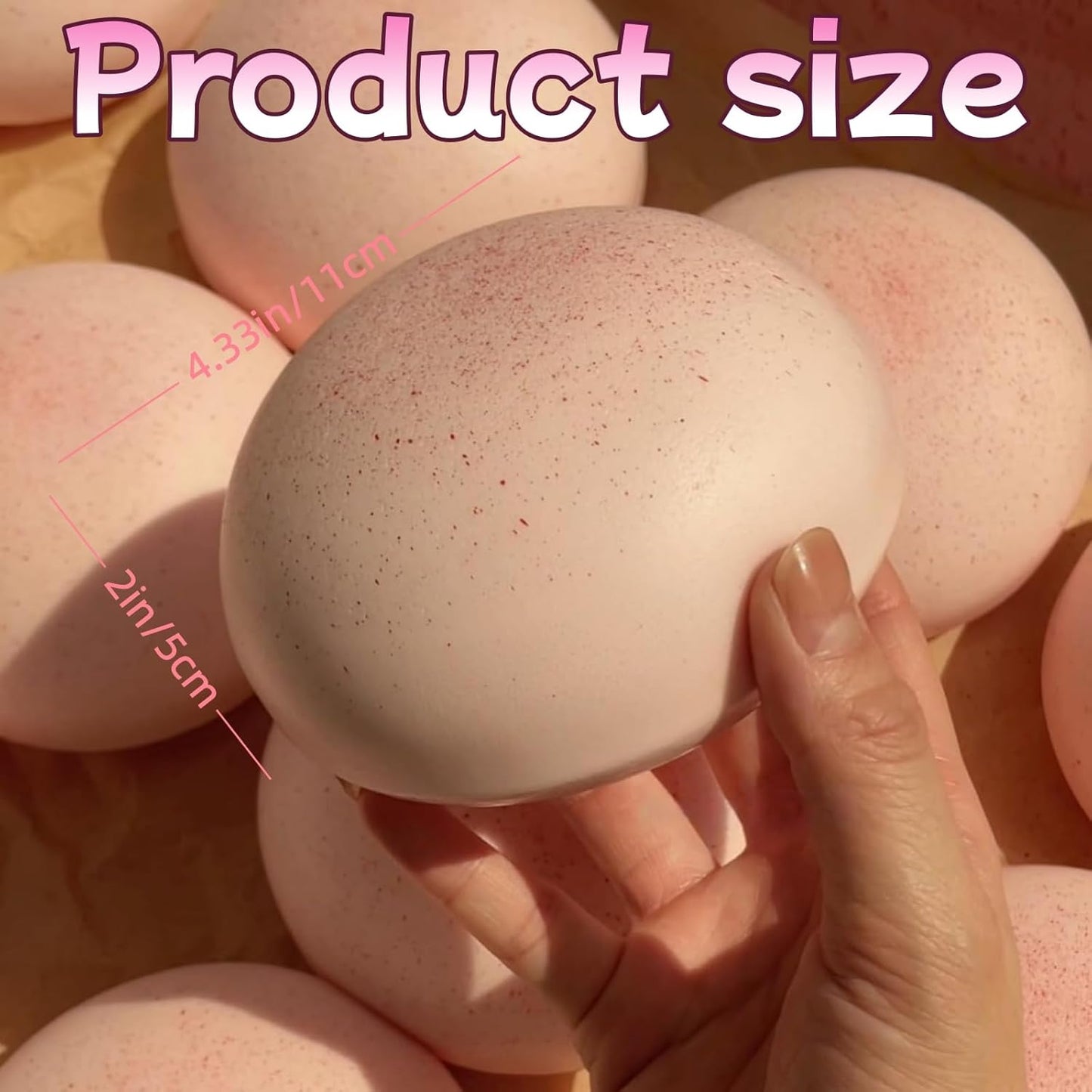 Cheese Slow Rising Squishy and Sticky Bread Fidget Toys | Foam Bread and Butter Stress Relief Balls for Adults - Desk Decor (Pink)