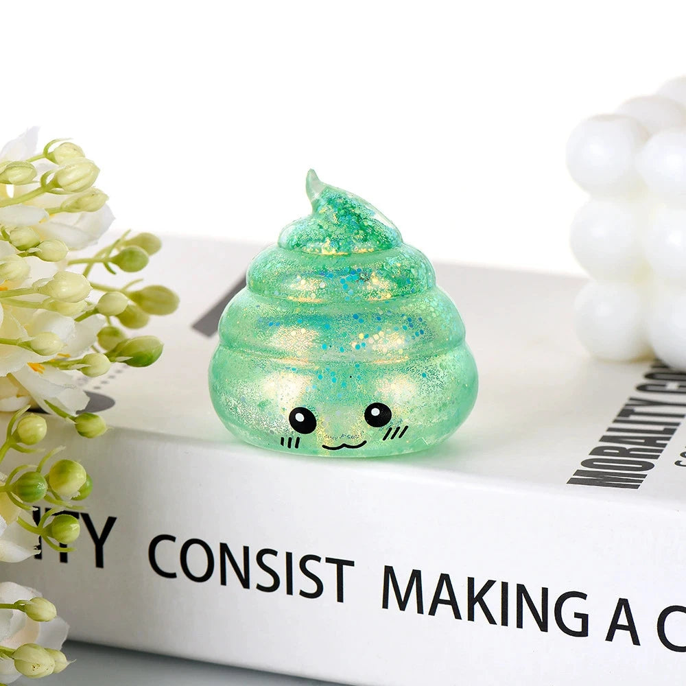 Squishy Poo Stress Relief Ball - Novelty Fidget Toy for Adults, Ideal for Relaxation and Pranks