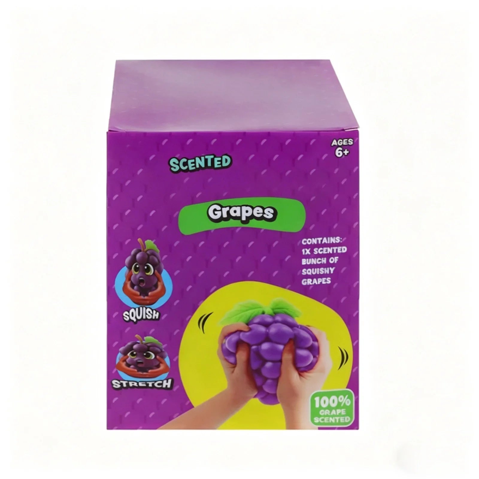 Purple Grape Squish Toys, 3.5" Fruit Taba Squish Toys, Stress Balls, Gifts