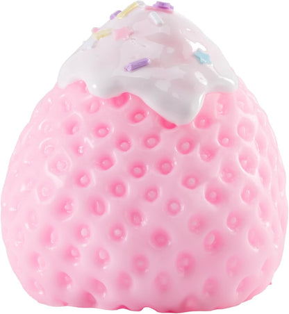 Handcrafted Silicone Large Taba Strawberry Squishy Toys for Stress Relief | Fidget Toys for All Ages, Food-Inspired Party Favors & Desk Accessories for School and Office