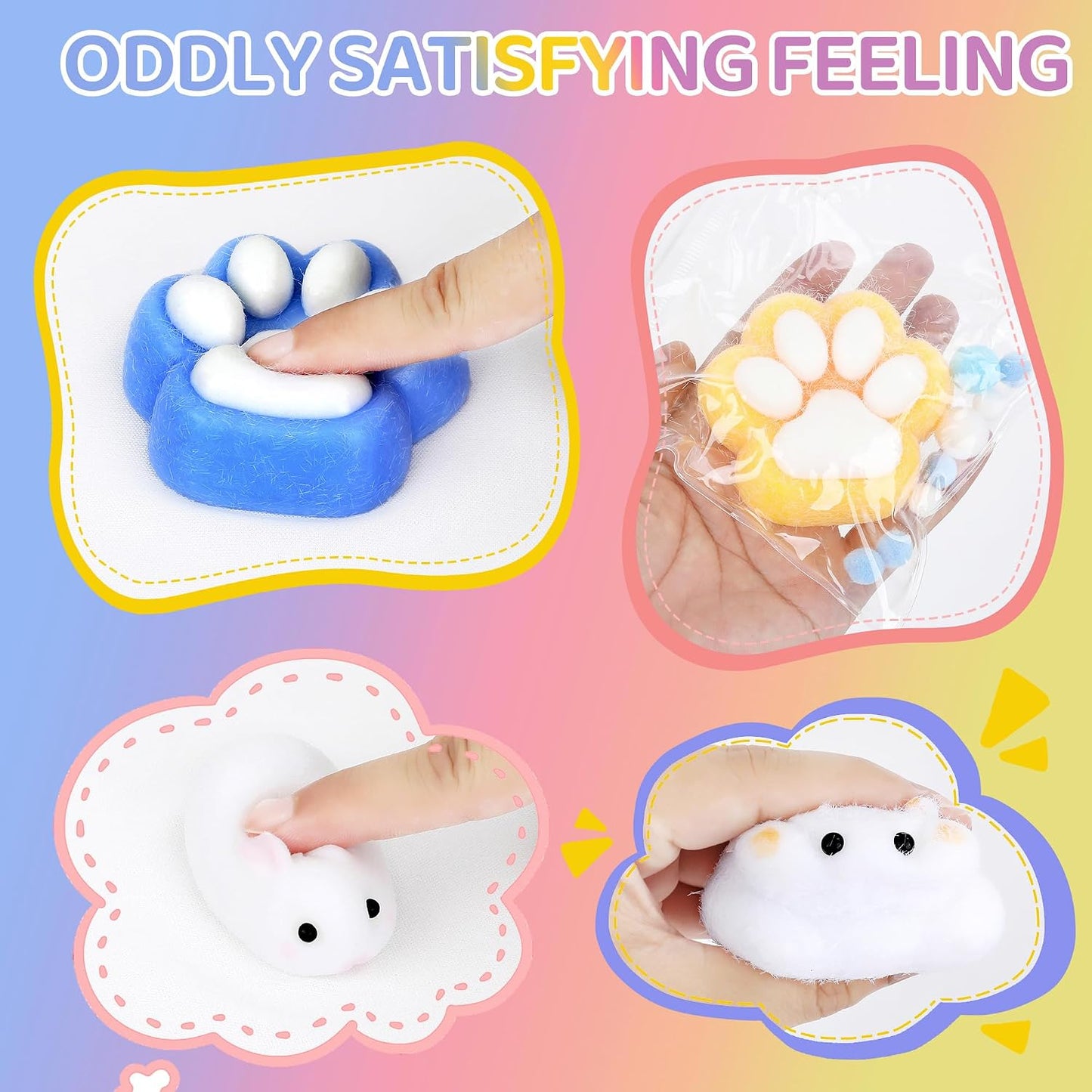 DIY Taba Squishy Creation Kit - 18oz Silicone Molds with 1:1 AB Ratio Liquid Silicone for Crafting Cat Claw, Hamster, and Rabbit Designs - Perfect Gift for Any Occasion