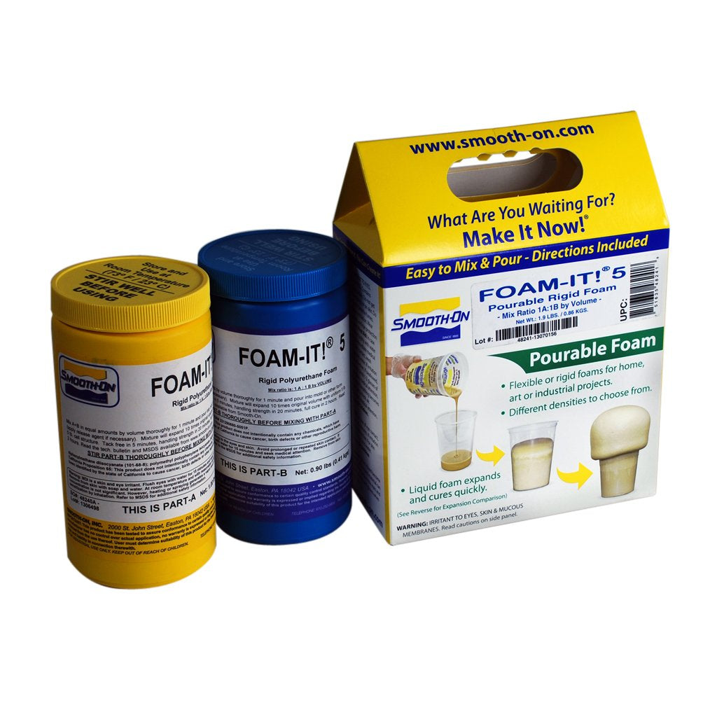 Rigid Polyurethane Liquid Foam - Foam-It 5, White, Pint Size