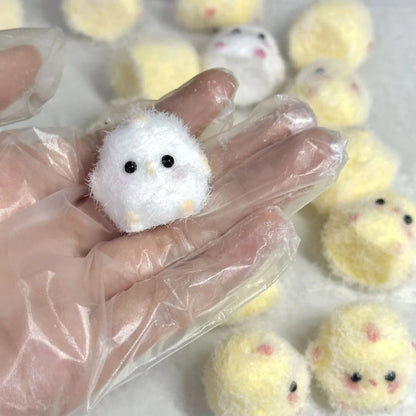 Kawaii Mini Chicken Silicone Stress Relief Toy - Soft Squeeze Fidget Hamster for Teens and Kids