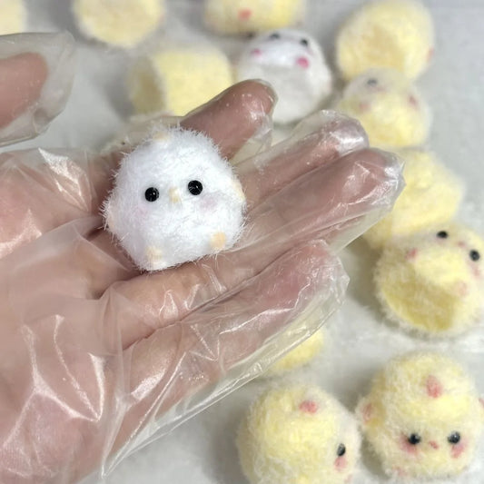 Kawaii Mini Chicken Silicone Stress Relief Toy - Soft Squeeze Fidget Hamster for Teens and Kids