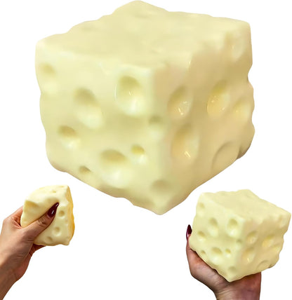 Coconut Oil Stress Ball, Cheese-Shaped Squishy Ball - Soft Jelly with a Bubblegum Texture, Slow-Rising Fidget Stress Ball for Stress Relief and Relaxation, Non-Sticky, Helps Improve Focus