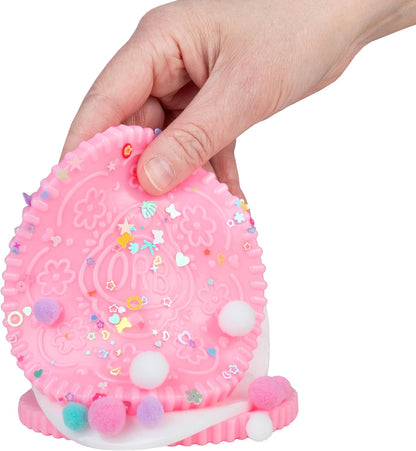 ORB Tabalicious Jumbo Pink TABA Squishy Cookie - Extra Soft, Oversized Sandwich Cookie for Stress Relief - Fidget Toy for All Ages