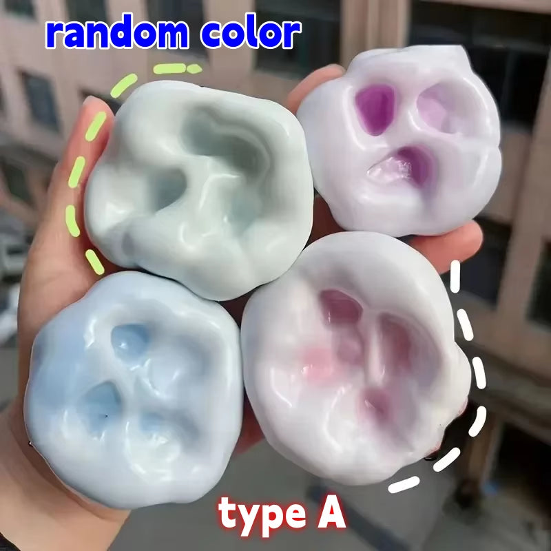 Shapeable Vacuum Sand Ball Stress Relief Toy - Grape Design, Noisy Desktop Squeezer, Ideal Birthday Gift