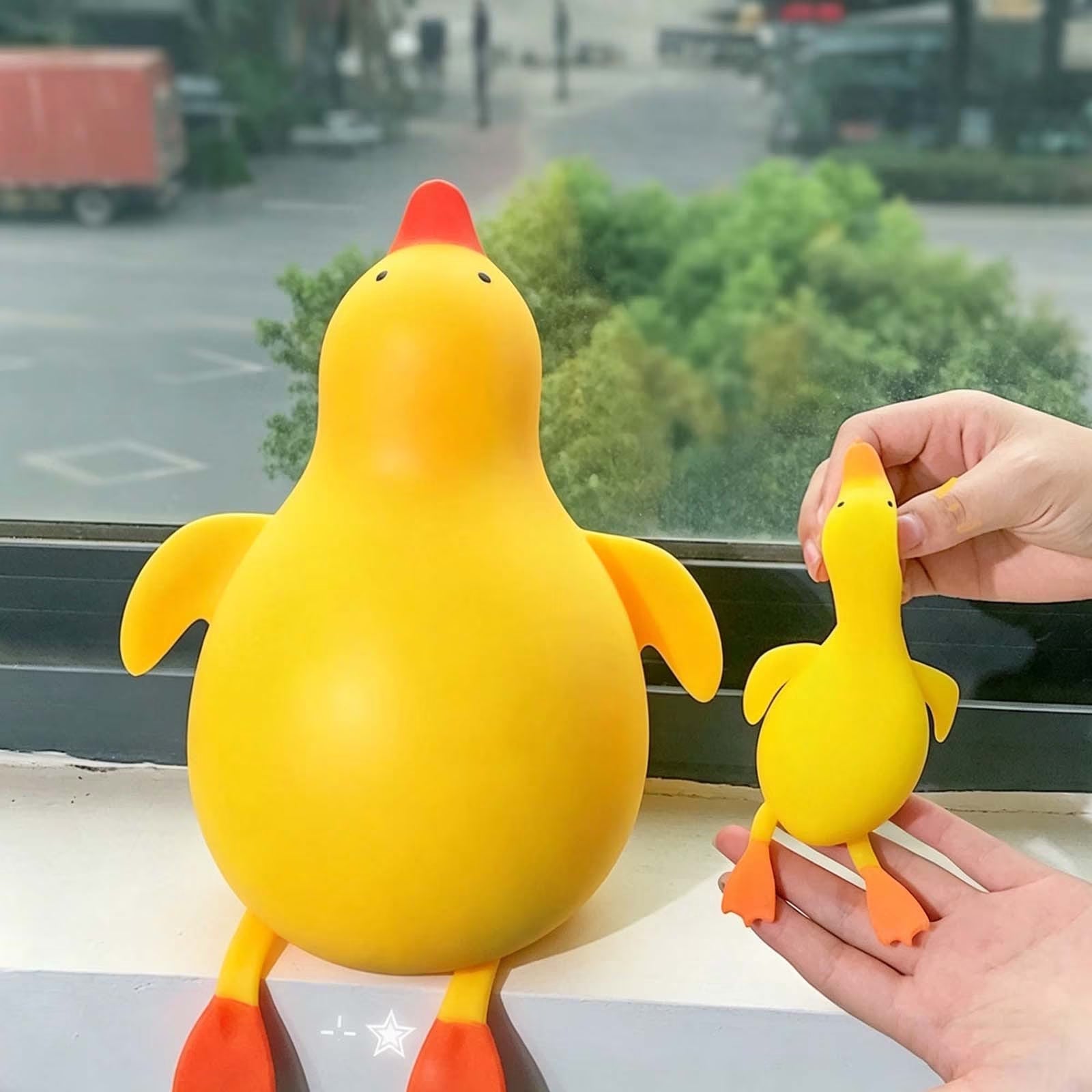 Jumbo Duck Squish Toys, 15" Yellow Taba Squish Toys, Stress Balls, Gifts