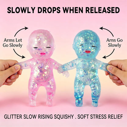 3PCS Squishies Glittery, Slow Rising Squishies, Desk Decor & Anxiety Relief | Soft Squeezable Fidget Toy, Ideal for Birthday Gifts, Party Favors, Easter Basket Stuffers
