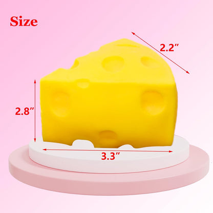 1 Pc Cheese Squishies Stress Relief Soft Novelty Toy Simulation Cheeses Food Squeeze Toy Birthday Gift