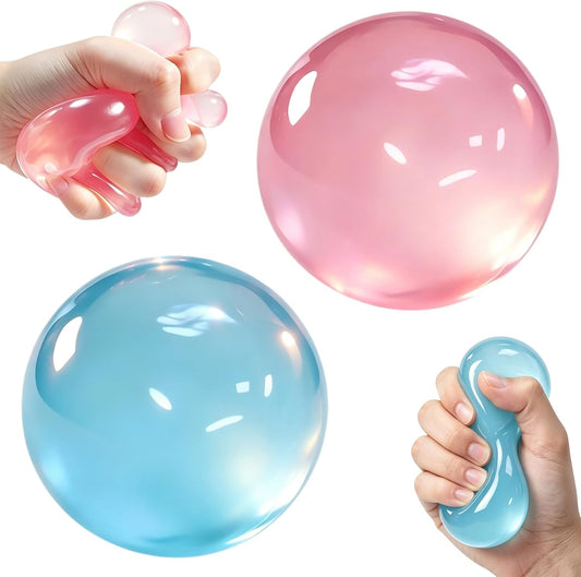 2-Pack Coconut Oil Stress Balls, 2026 Edition Soft Squeeze Stress Relief Toys, Slow Rising Portable Desk Squishies for Relaxation and Stress Management