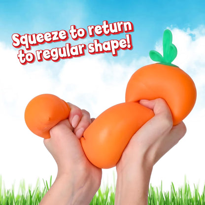 Jumbo Squish Carrot Toys, 12" Gaint Squish Vegetable - Mega Fruit Stress Relief Toys - Fidget Sensory Food Fun Gift for Kiddo, Teens Adults