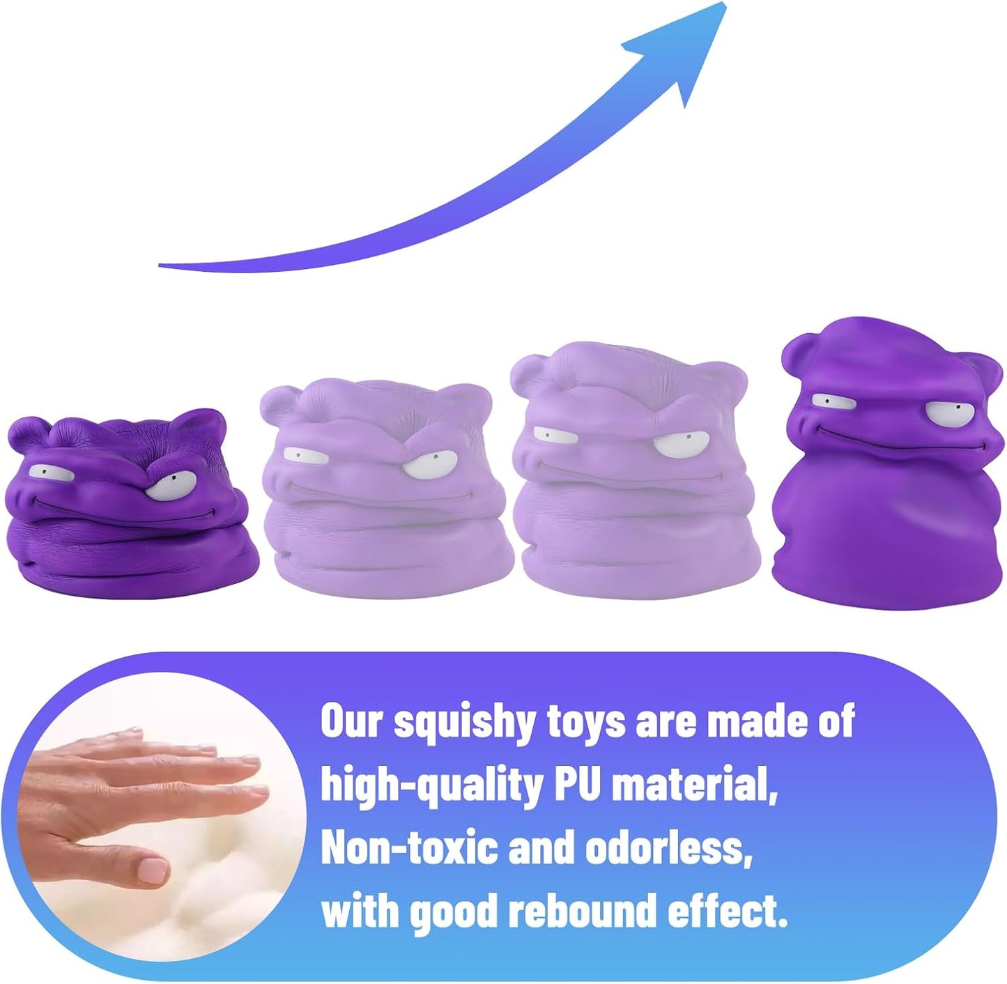 9.8Inches Jumbo Squishies Purple Monster Toy Kawaii Gaint Soft Animal Toy Slow Rising Scented Squishys Stress Relief Squeeze Toy Kids Toys for Halloween Birthday Party Deco