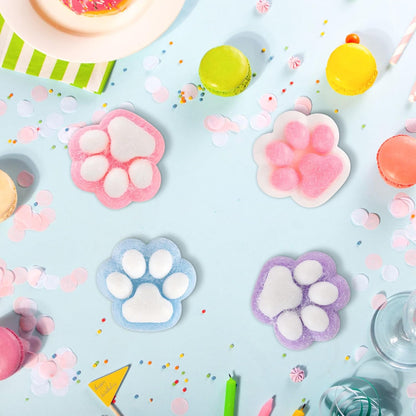 4-Pack Soft Squishy Cat Paw Stress Relief Toys for Kids and Adults - Ideal for Anxiety Management, Classroom Rewards, Birthday Gifts, and Party Favors
