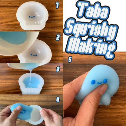 Set of 2 Jellyfish Silicone Molds for DIY Craft and Squishy Creation