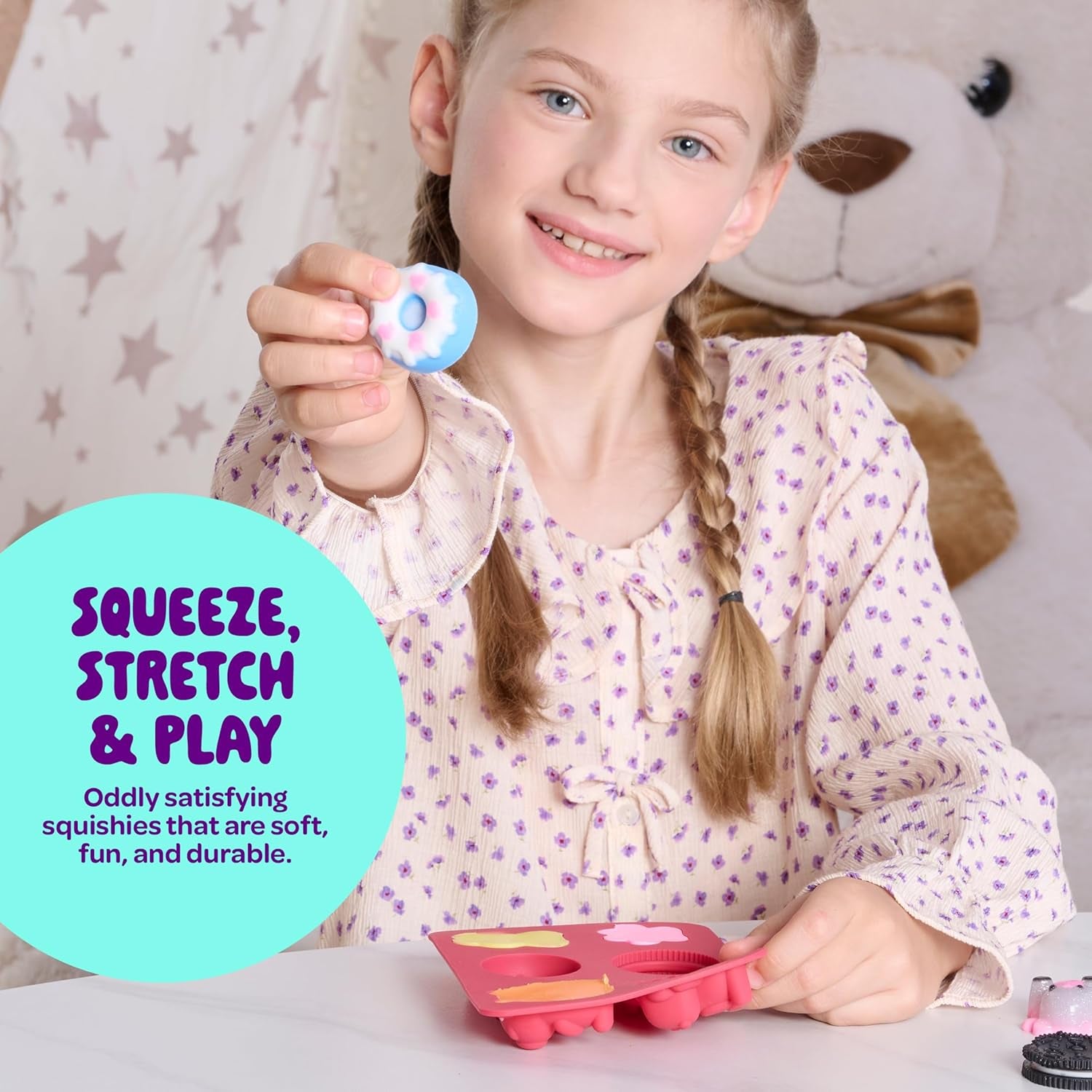 Taba Squishy Craft Kit for Children - Creative Squishies DIY Set - Ideal Gift for Girls Aged 6 to 12 - Engaging Arts and Crafts Activity
