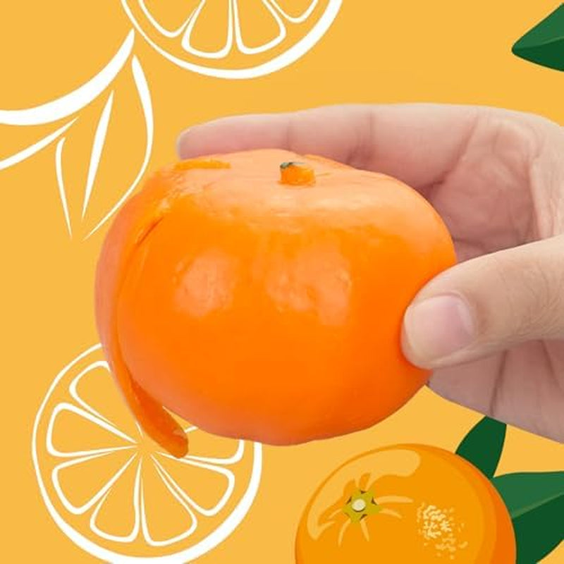 Tangerine Scented Stress Relief Squishies - Soft Simulation Orange Fruit Squeeze Toy for Kids and Adults, Ideal Novelty Gift for Birthdays