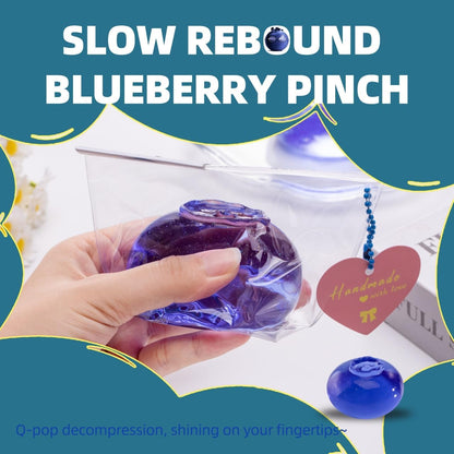 Handcrafted Silicone Taba Clear Blueberry Jumbo Squishy Toy - Safe, Non-Toxic Stress Relief and Fidgeting Aid for Kids and Adults