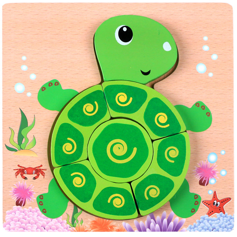 3D Animal Wooden Puzzle for Kids Ages 1-3