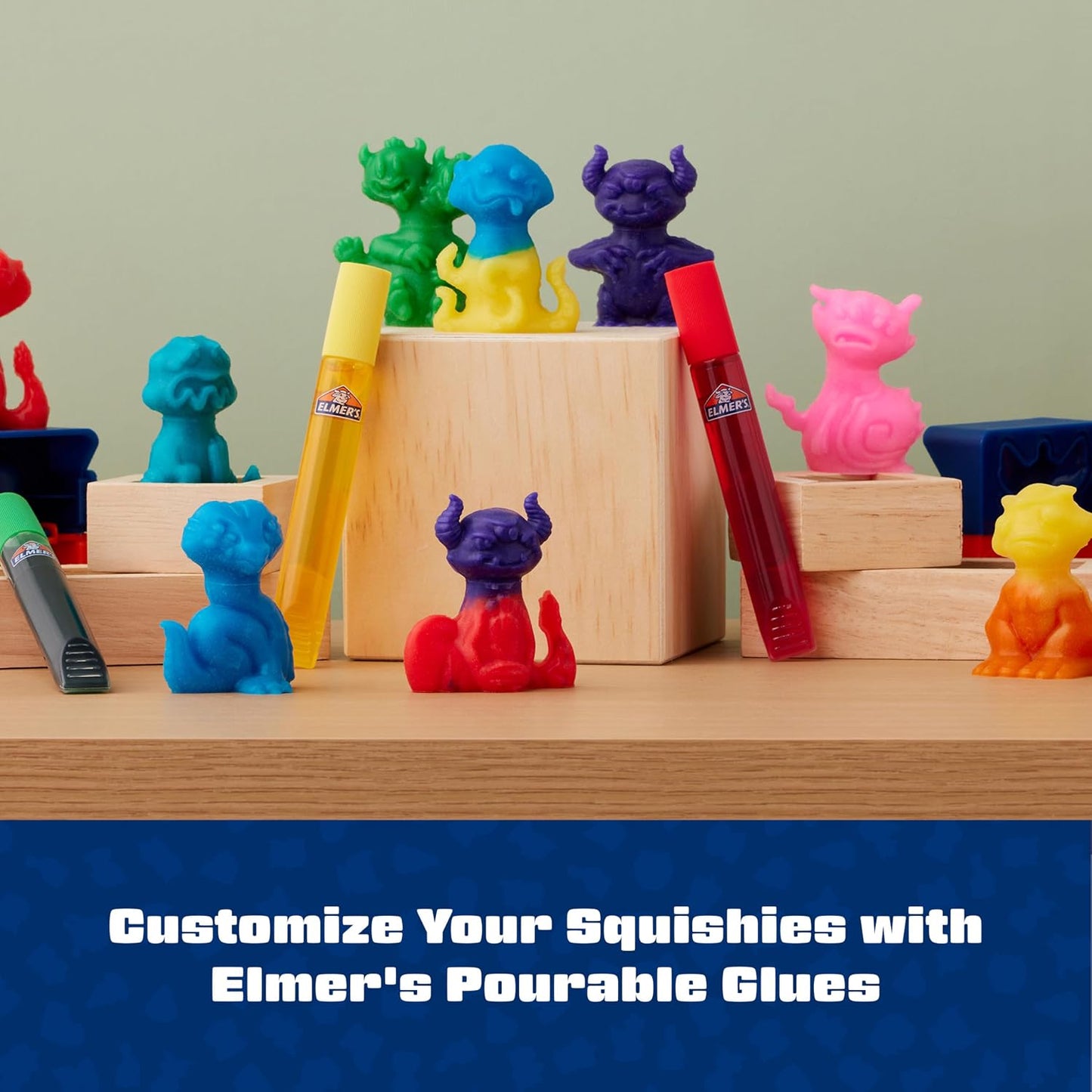 Elmer's Squishies DIY Mix and Match Kit for Kids - Create 2 Unique Characters with 12-Piece Set