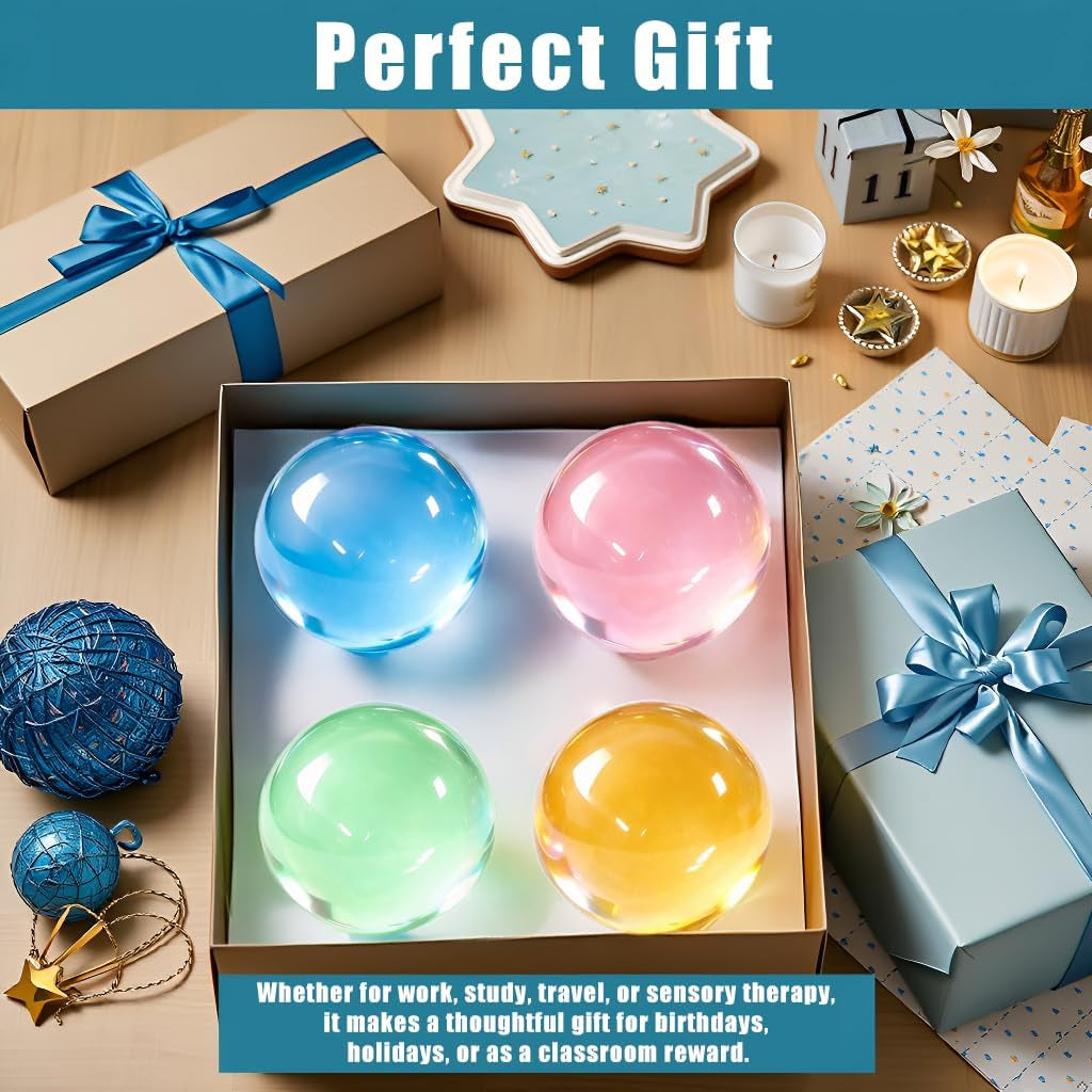 Coconut Oil Infused Slow Rising Fidget Toys for Stress Relief | Purple Stress Ball and Sensory Squeeze Toys for Adults and Kids, Ideal Party Favors for Anxiety Management