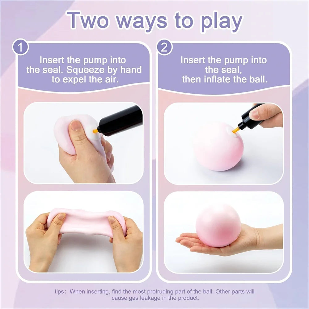Shapeable Vacuum Sand Ball - Grape Smoothie Stress Relief Squeeze Fidget Toy for Kids and Adults