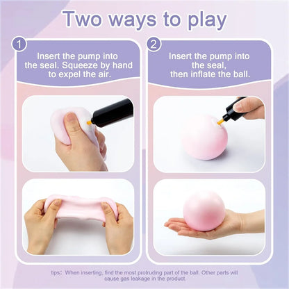 Shapeable Vacuum Sand Ball - Grape Smoothie Stress Relief Squeeze Fidget Toy for Kids and Adults