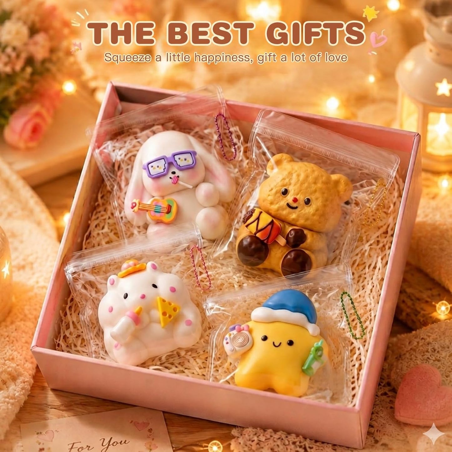 DIY Taba Squishy Kit - All-In-One Squishy Making Kit with Silicone Molds, 18OZ Liquid Silicone 1:1 AB Resin Mix, Bubble-Free & Fast Curing Flex Rubber,Cute Craft Gifts for Creative Kids & Teens