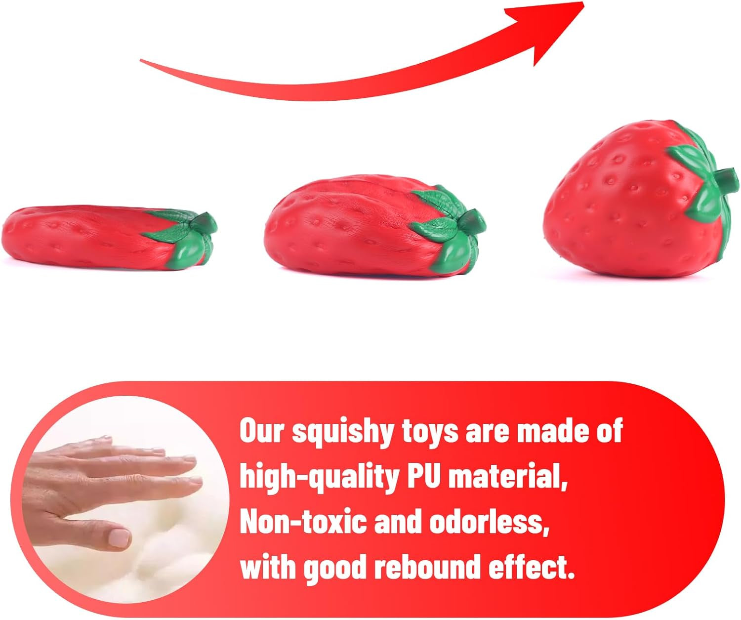 Squishies Jumbo Slow Rising Kawaii Scent Squishies Strawberry Squeeze Toys for Girls Boys