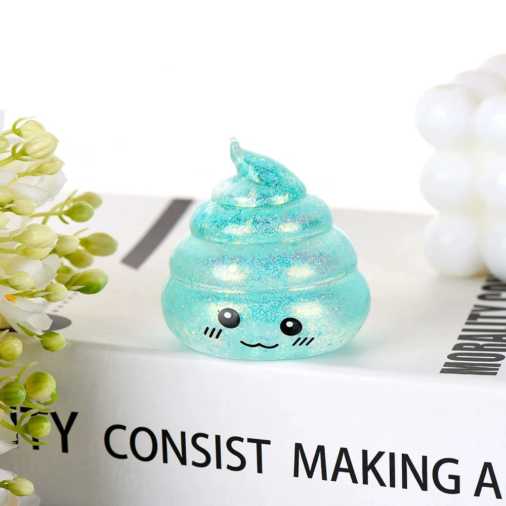 Squishy Poo Stress Relief Ball - Novelty Fidget Toy for Adults, Ideal for Relaxation and Pranks