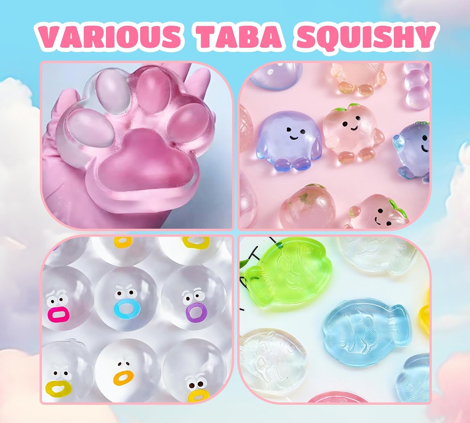 Liquid Silicone for Taba Squishy Kit - 18oz Transparent Fast-Curing Rubber for DIY Cat Paw Molds and Stress Relief Crafts