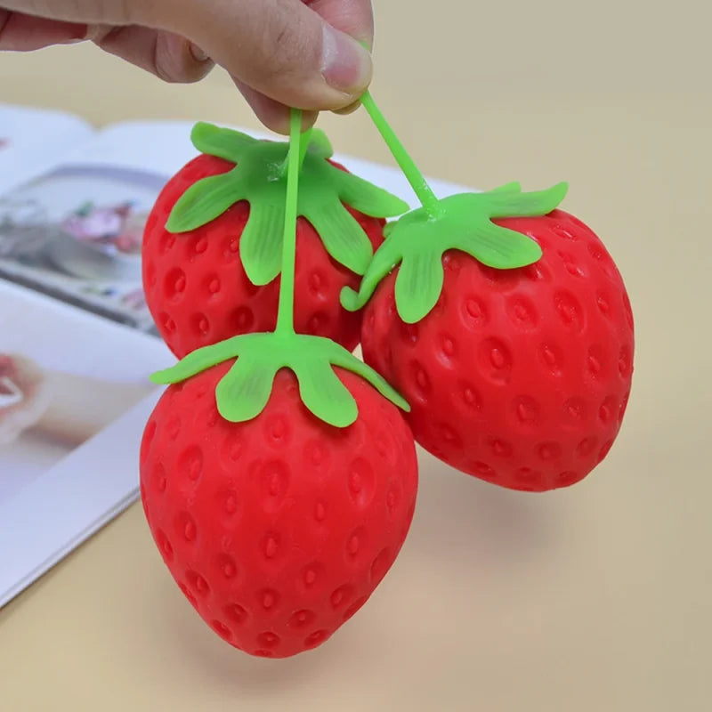 Dragon Fruit, Peach, Orange, Durian, Mango, Banana, and Strawberry Soft Squeeze Stress Relief Fidget Toy for Office and Home