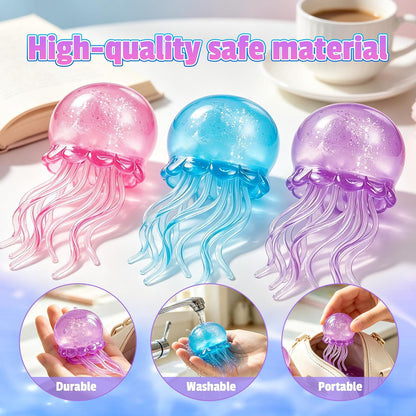 Jellyfish Squishy Squeeze Toy - 3.78 Inch Slow Rise Sensory Fidget Toy, Ideal for Parties, Classrooms, and Family Gifts - Suitable for Adults, Teenagers, and Children (Pink)
