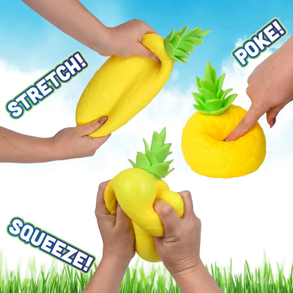 Jumbo Pineapple Squish Toys, 6.5" Fruit Taba Squish Toys, Stress Balls, Gifts