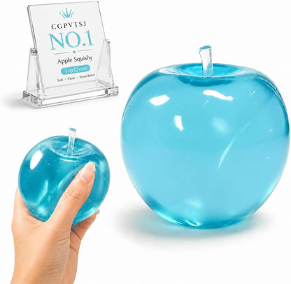 Blue Apple Squishy Slushy Coconut Oil Stress Relief Toy - Giant Slow Rising Squeeze Fidget Ball for Adults 2026