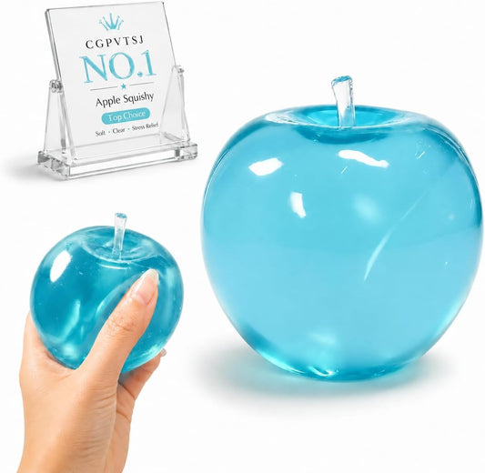 Blue Apple Squishy Slushy Coconut Oil Stress Relief Toy - Giant Slow Rising Squeeze Fidget Ball for Adults 2026
