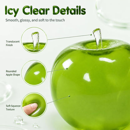 Blue Apple Squishy Slushy Coconut Oil Stress Relief Toy - Giant Slow Rising Squeeze Fidget Ball for Adults 2026