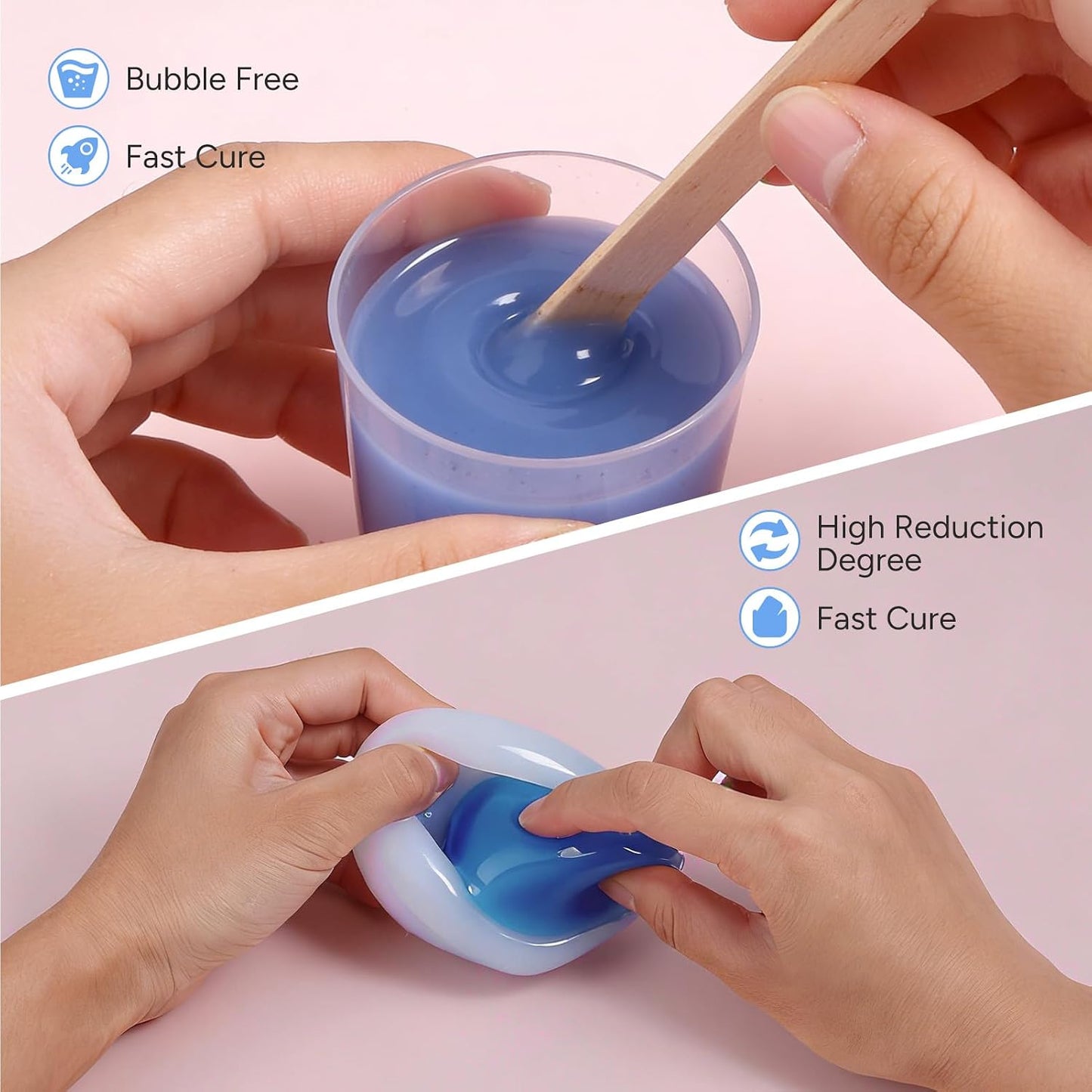 Taba Squishy Making Kit - 18oz 1:1 AB Ratio Epoxy Resin with Silicone Molds for Hamster, Pig, Rabbit, and Cat Paws