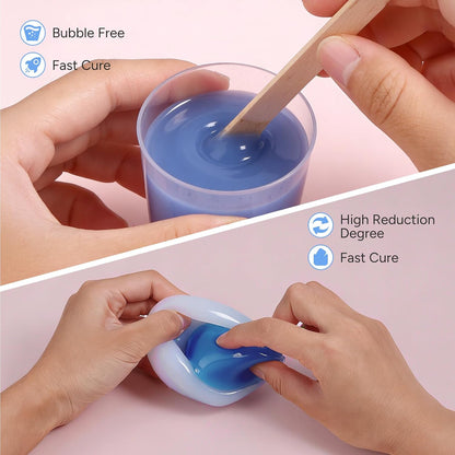 Taba Squishy Making Kit - 18oz 1:1 AB Ratio Epoxy Resin with Silicone Molds for Hamster, Pig, Rabbit, and Cat Paws
