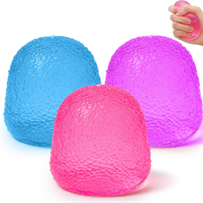 Gumdrops Squishy Stress Balls - Set of 3, Durable Fidget Toys for Children and Adults, Ideal for Classroom Rewards, Party Favors, Easter Basket Fillers, and Gifts