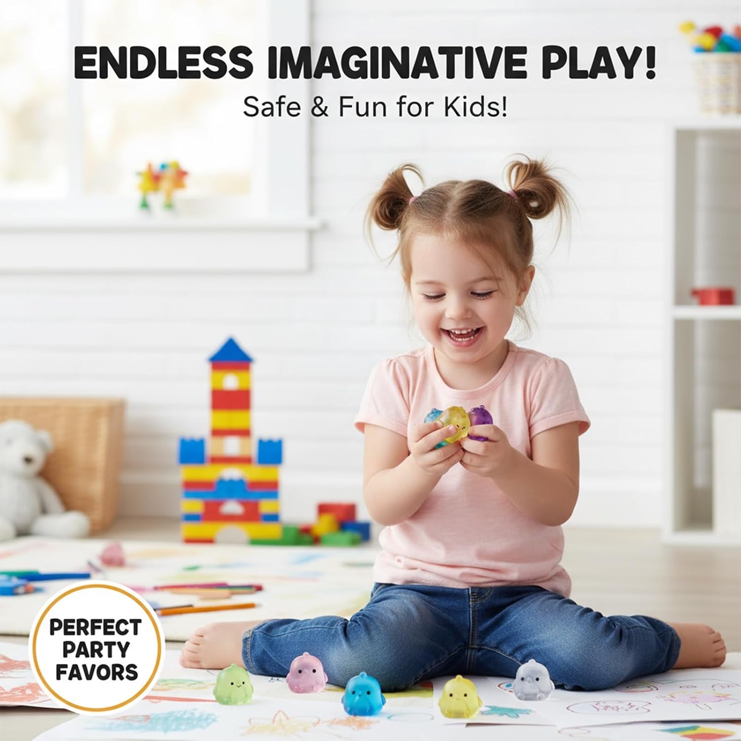 Mini Chick Sensory Fidget Toys - 24-Pack of Squishy Party Favors for Children, Perfect for Classroom Treasure Boxes and Stress Relief for All Ages