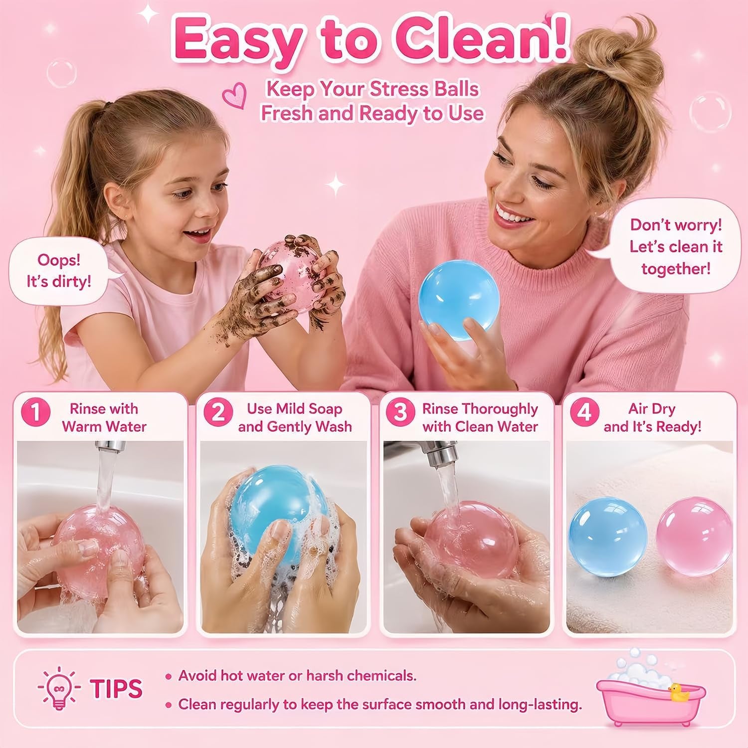 2-Pack Coconut Oil Stress Balls, 2026 Edition Soft Squeeze Stress Relief Toys, Slow Rising Portable Desk Squishies for Relaxation and Stress Management