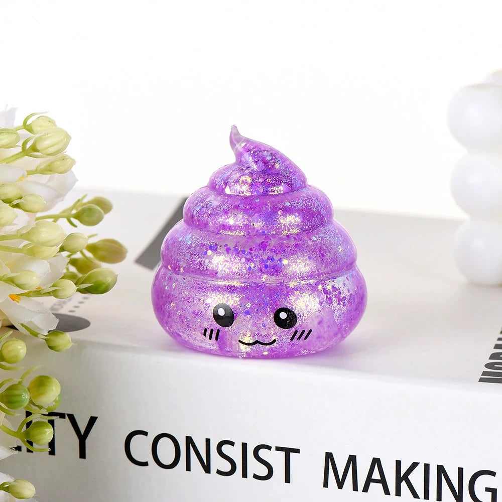 Squishy Poo Stress Relief Ball - Novelty Fidget Toy for Adults, Ideal for Relaxation and Pranks