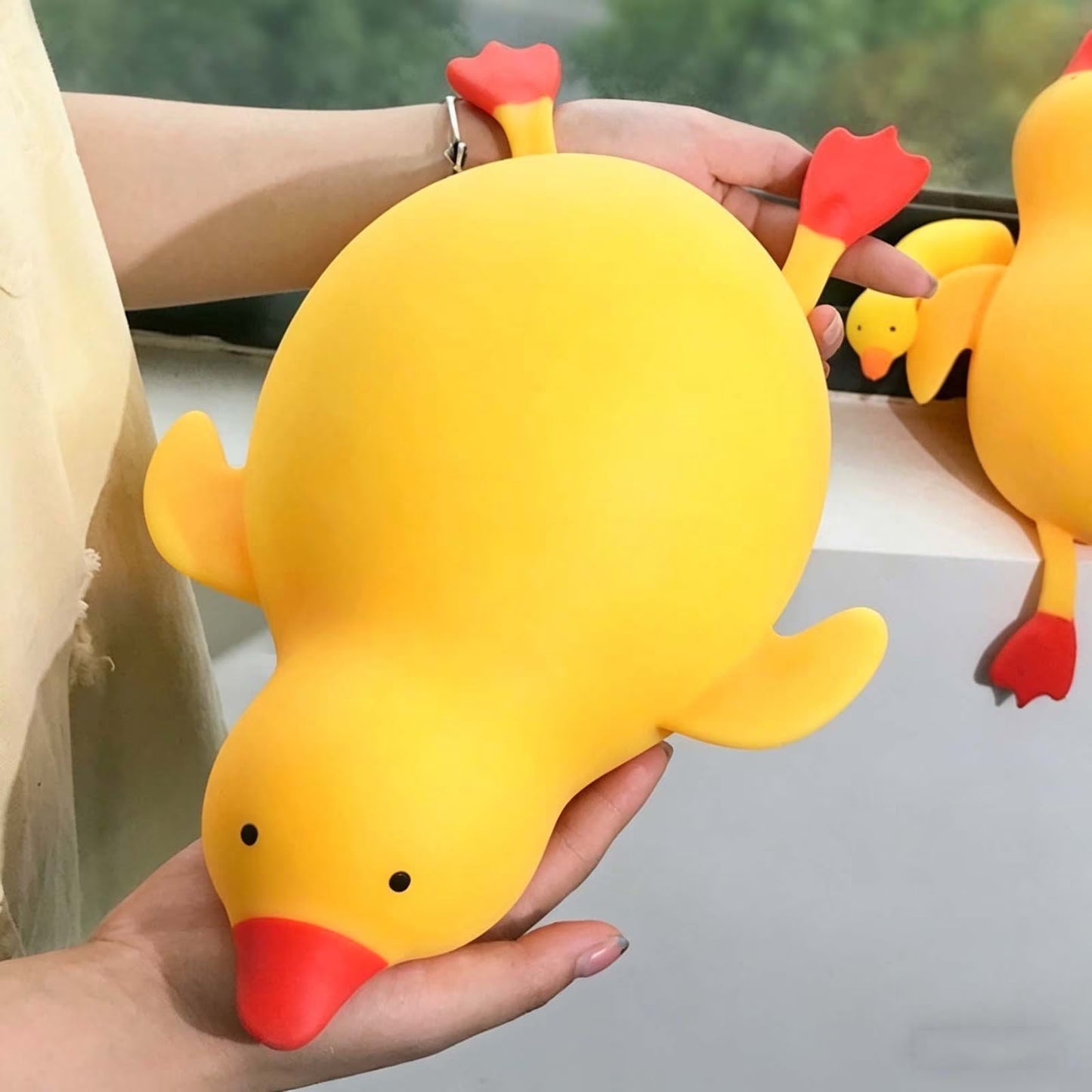 Jumbo Duck Squish Toys, 15" Yellow Taba Squish Toys, Stress Balls, Gifts