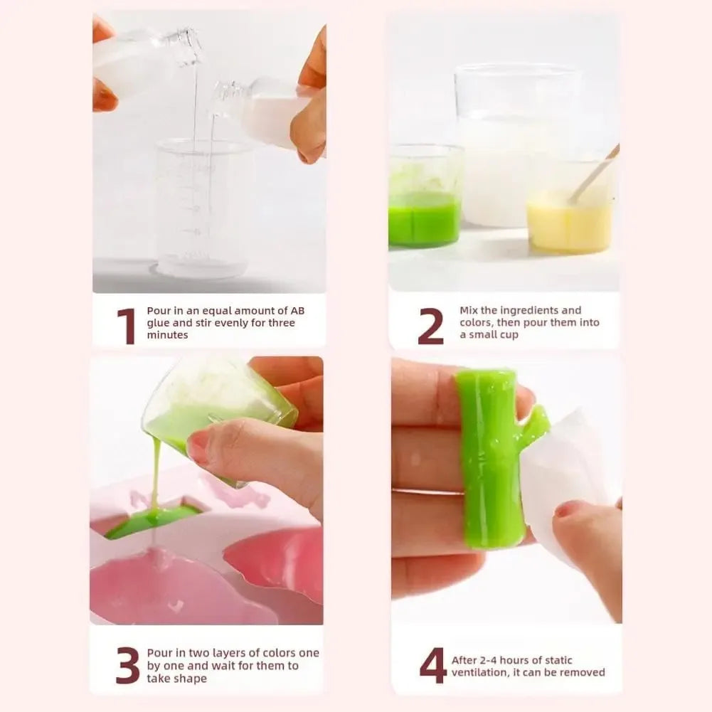 DIY Taba Squishy Kit - Liquid Gel and Silicone Crafting Set for Kawaii Cat Cartoon Characters