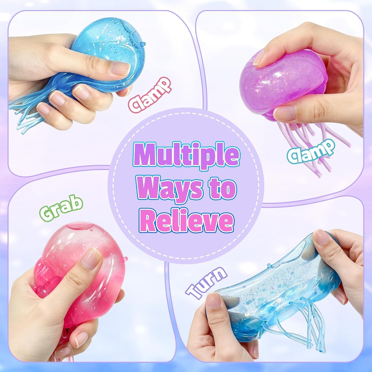 Jellyfish Squishy Squeeze Toy - 3.78 Inch Slow Rise Sensory Fidget Toy, Ideal for Parties, Classrooms, and Family Gifts - Suitable for Adults, Teenagers, and Children (Pink)